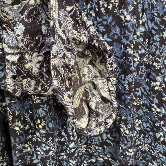 Sundance Talulah Embroidered Blue Floral Boho Dress Women's XXL Knee Length - Picture 6 of 13